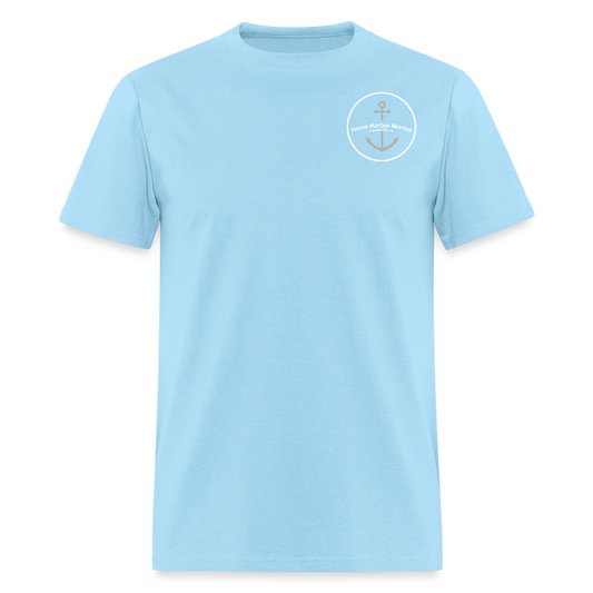 St. Ignace Marina T-Shirt | Michigan Marina Series - powder blue