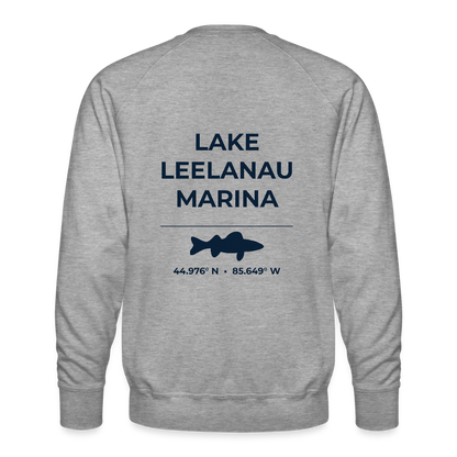 LAKE LEELANAU MARINA PREMIUM CREW SWEATSHIRT - heather grey