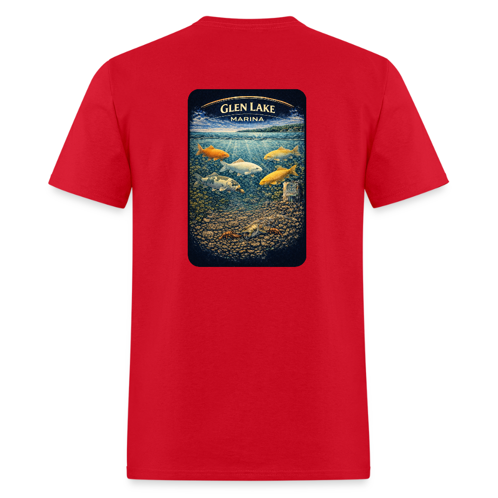 Glen Lake Marina T-Shirt | Michigan Marina Series - red