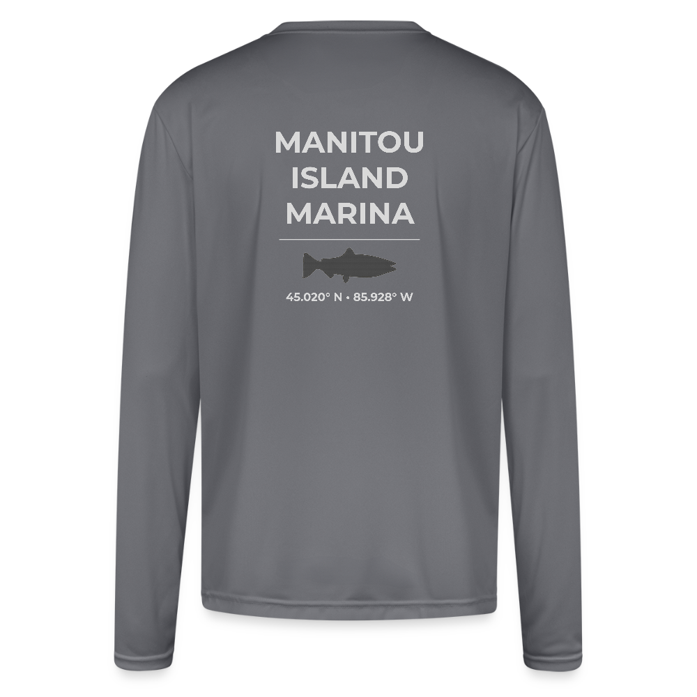 MANITOU ISLAND MARINA PERFORMANCE LONG SLEEVE - gray