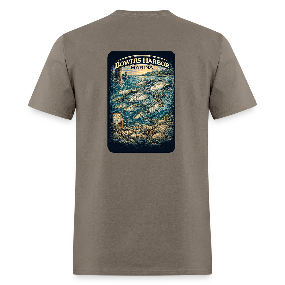 Bowers Harbor Marina T-Shirt | Lake Michigan Coastal Heritage - safari