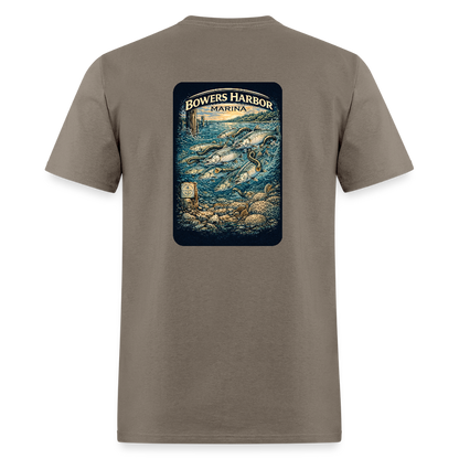 Bowers Harbor Marina T-Shirt | Lake Michigan Coastal Heritage - safari