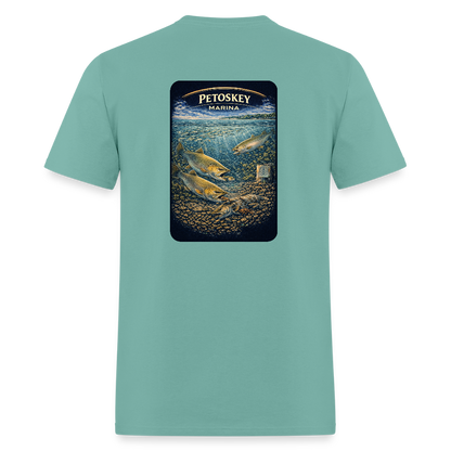 Petoskey Marina T-Shirt | Michigan Marina Series - aquatic
