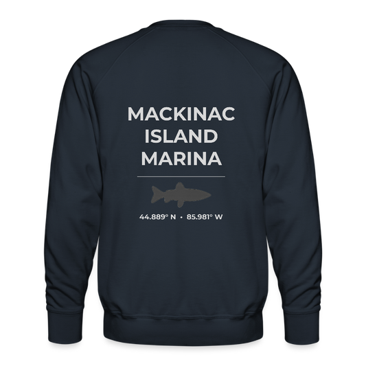 MACKINAC ISLAND MARINA PREMIUM CREW SWEATSHIRT - navy