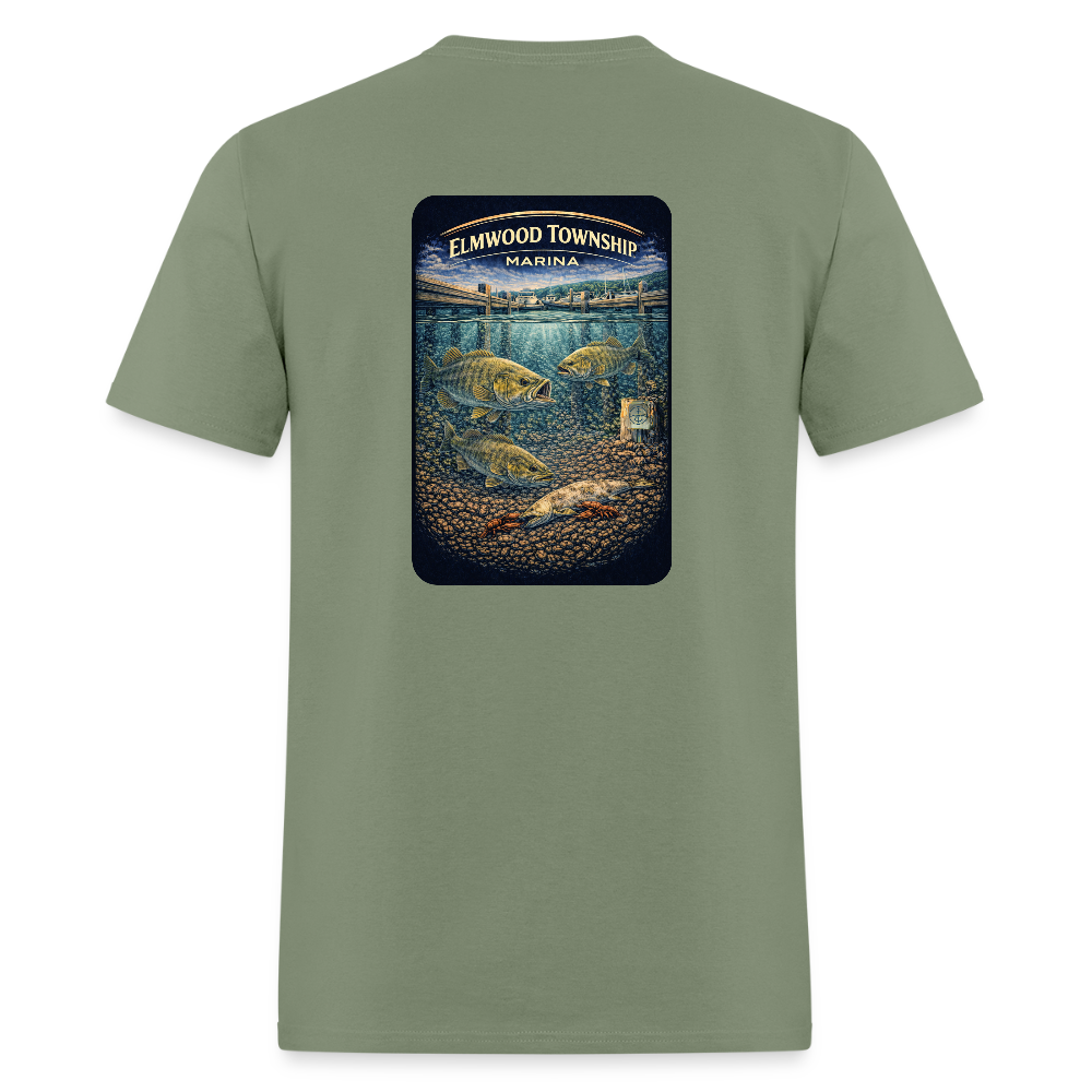 Elmwood Township Marina T-Shirt | Michigan Marina Series - military green