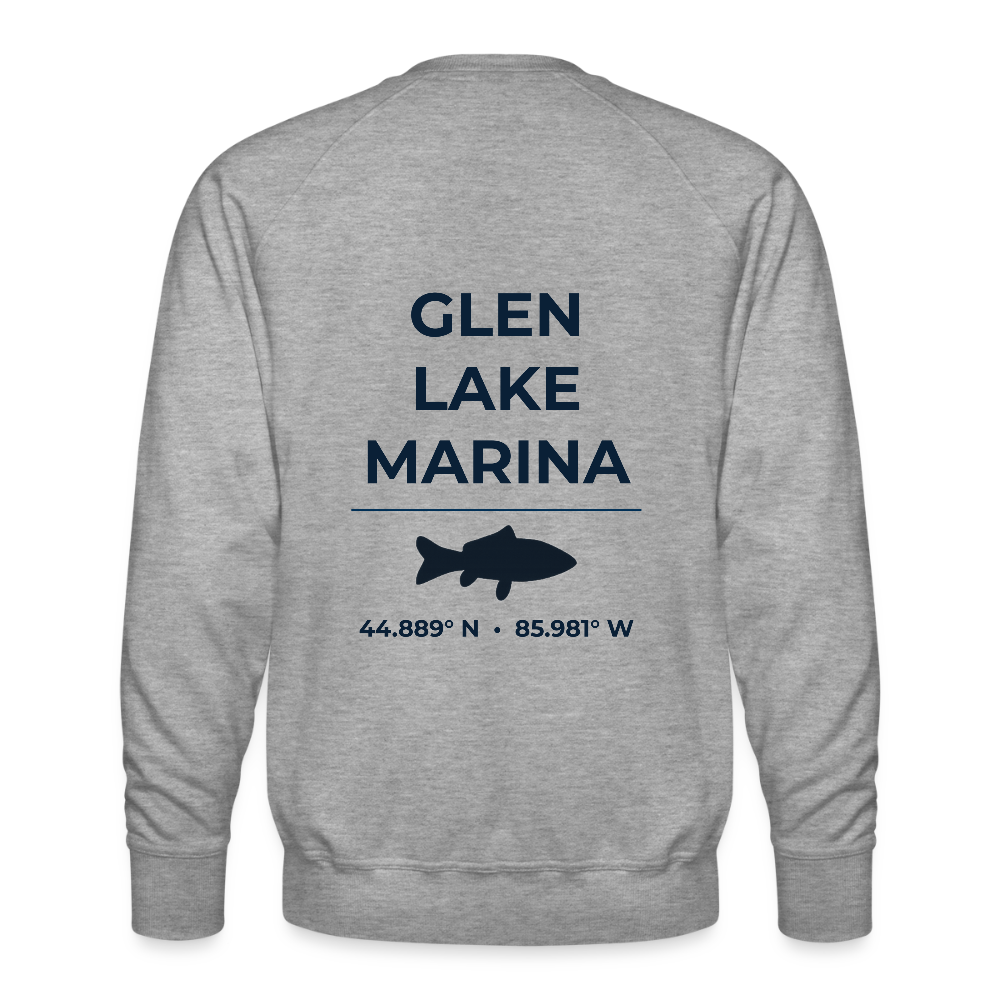 GLEN LAKE MARINA PREMIUM CREW SWEATSHIRT - heather grey
