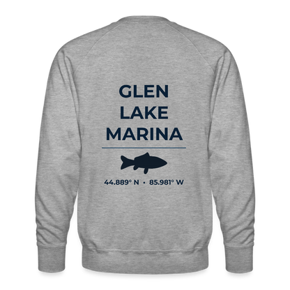 GLEN LAKE MARINA PREMIUM CREW SWEATSHIRT - heather grey