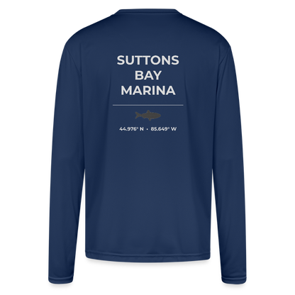 SUTTONS BAY MARINA PERFORMANCE LONG SLEEVE - navy