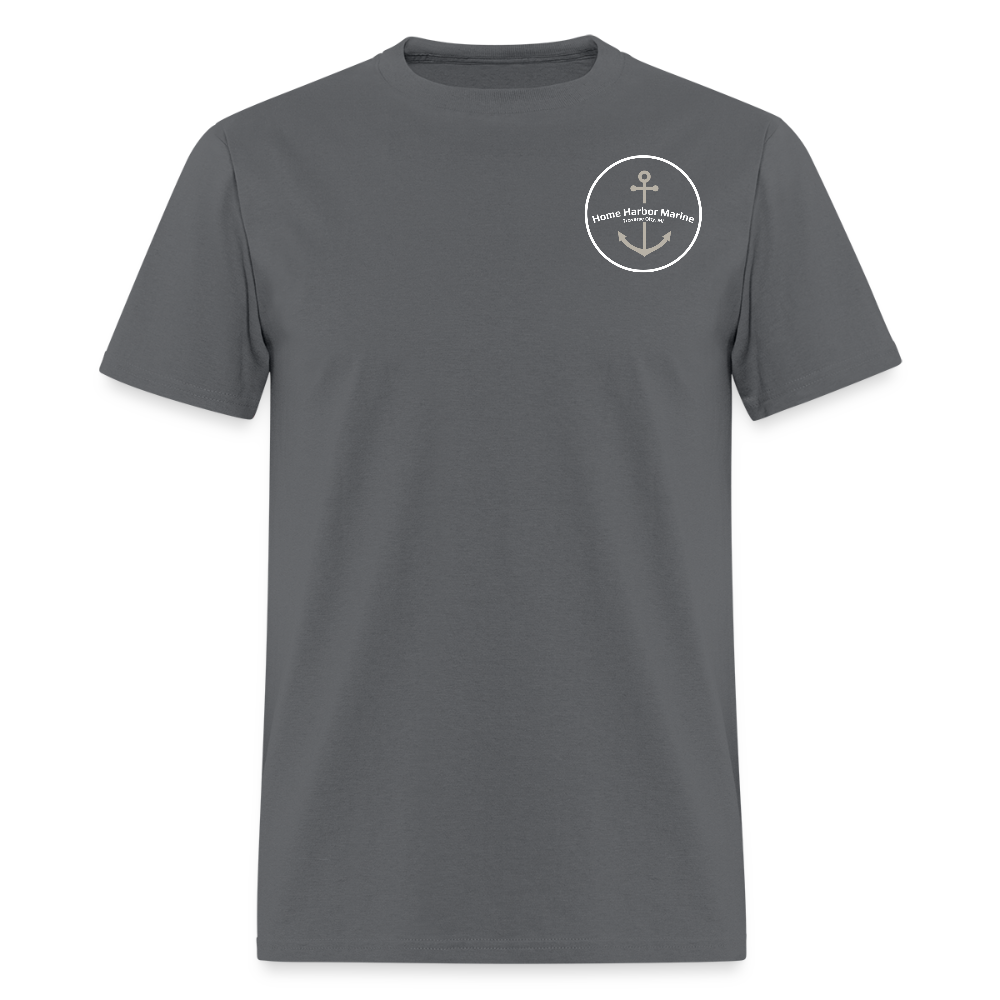 St. Ignace Marina T-Shirt | Michigan Marina Series - charcoal
