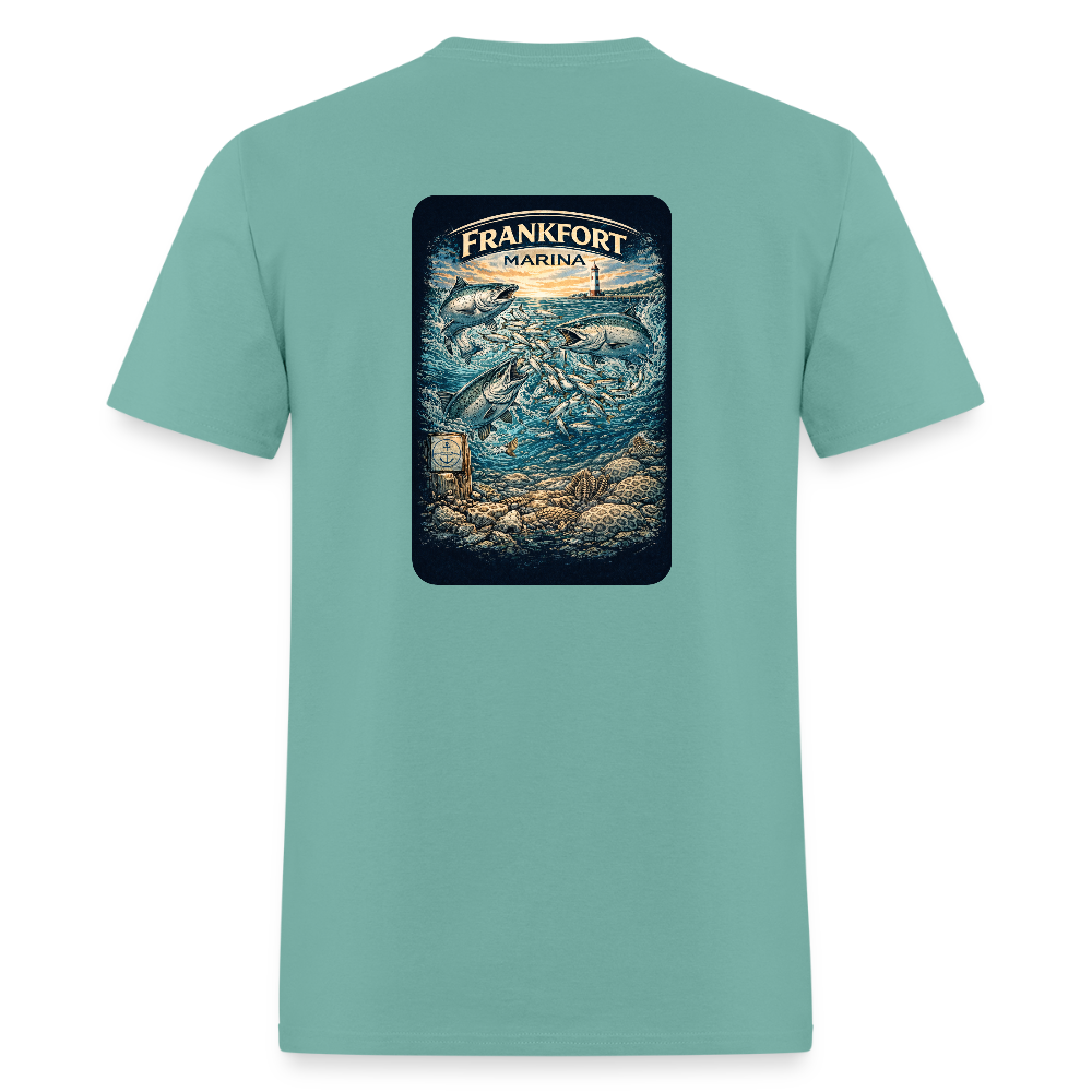 Frankfort Marina T-Shirt | Lake Michigan Coastal Heritage - aquatic