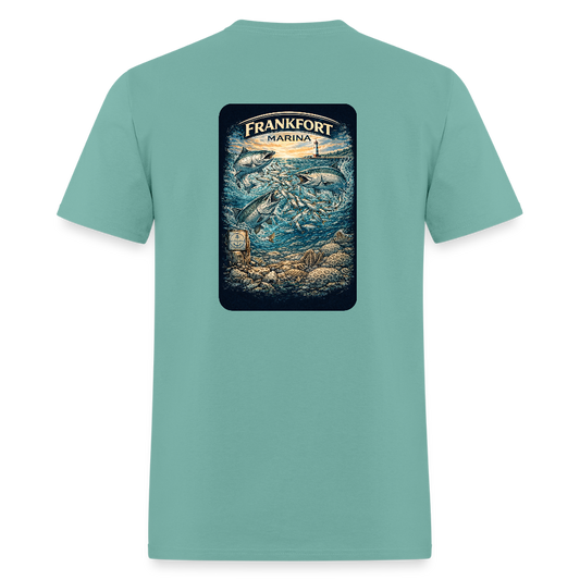 Frankfort Marina T-Shirt | Lake Michigan Coastal Heritage - aquatic