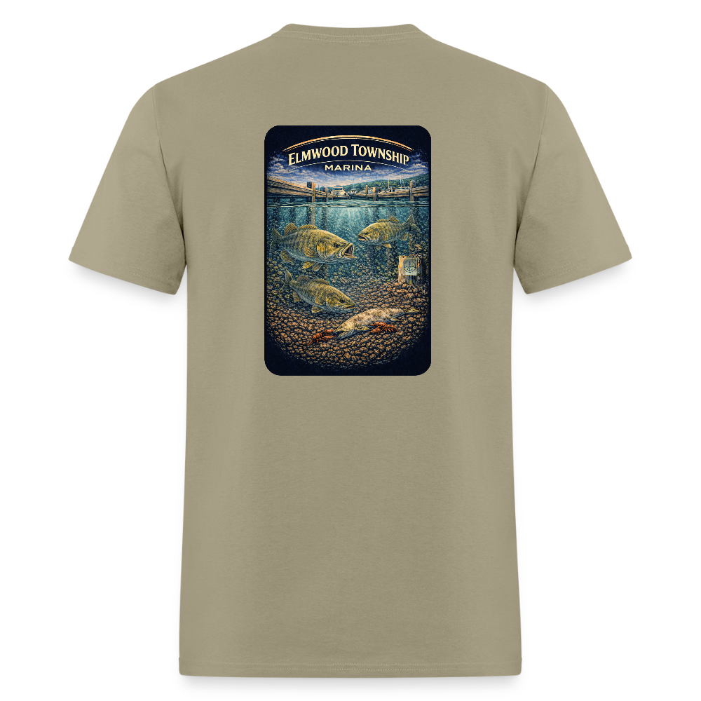 Elmwood Township Marina T-Shirt | Michigan Marina Series - khaki