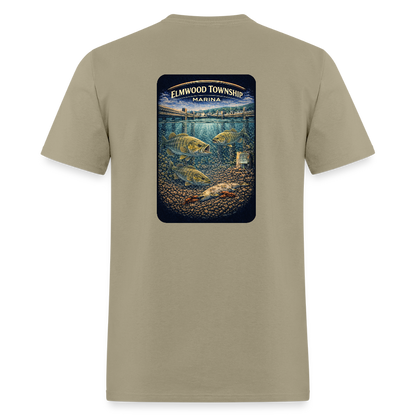Elmwood Township Marina T-Shirt | Michigan Marina Series - khaki