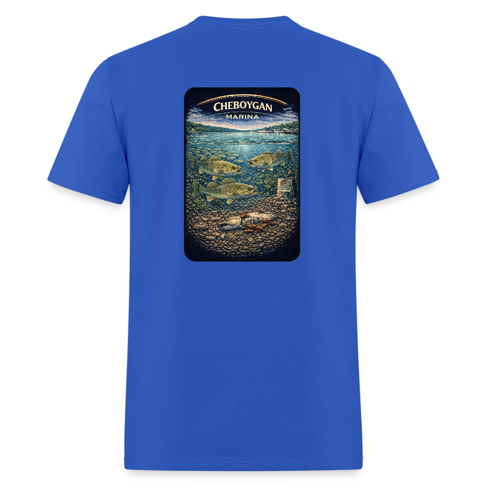 Cheboygan Marina T-Shirt | Michigan Marina Series - royal blue