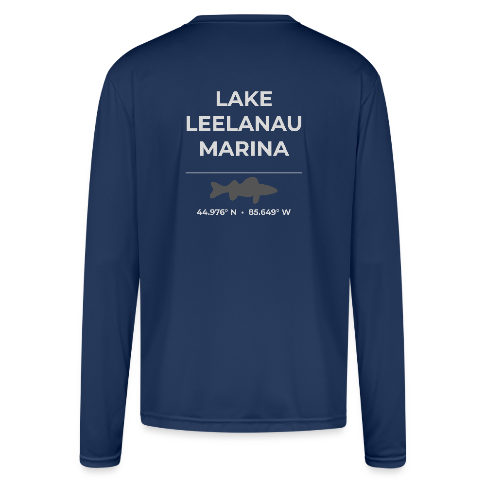 LAKE LEELANAU MARINA PERFORMANCE LONG SLEEVE - navy