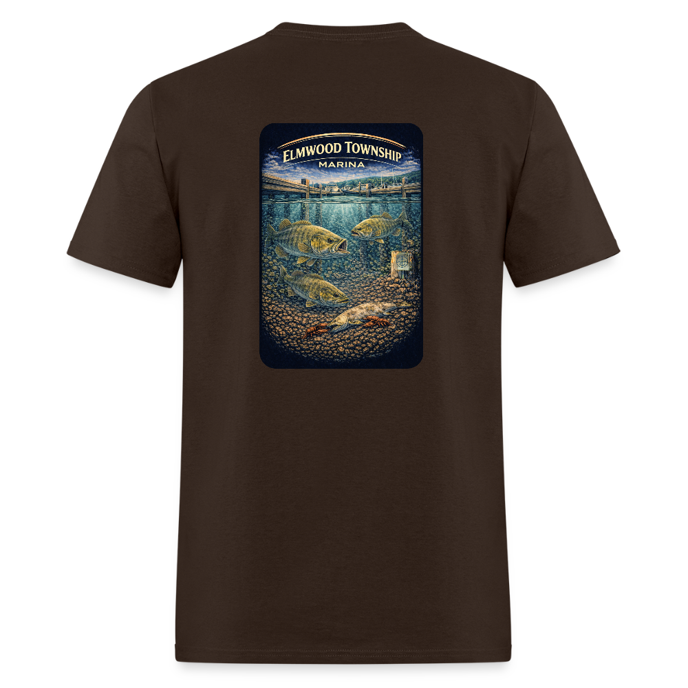 Elmwood Township Marina T-Shirt | Michigan Marina Series - brown