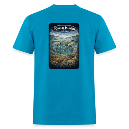 Power Island Marina T-Shirt | Michigan Marina Series - turquoise