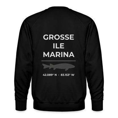 GROSSE ILE MARINA PREMIUM CREW SWEATSHIRT - black