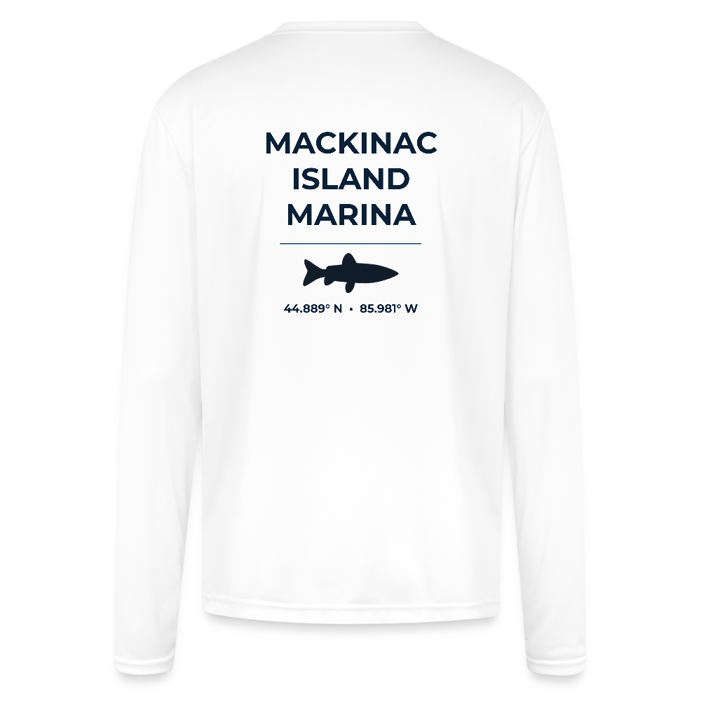 MACKINAC ISLAND MARINA PERFORMANCE LONG SLEEVE - white
