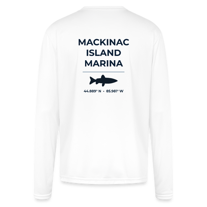 MACKINAC ISLAND MARINA PERFORMANCE LONG SLEEVE - white