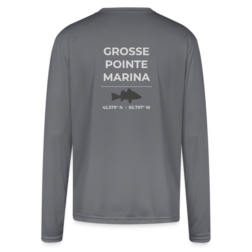 GROSSE POINTE MARINA PERFORMANCE LONG SLEEVE - gray