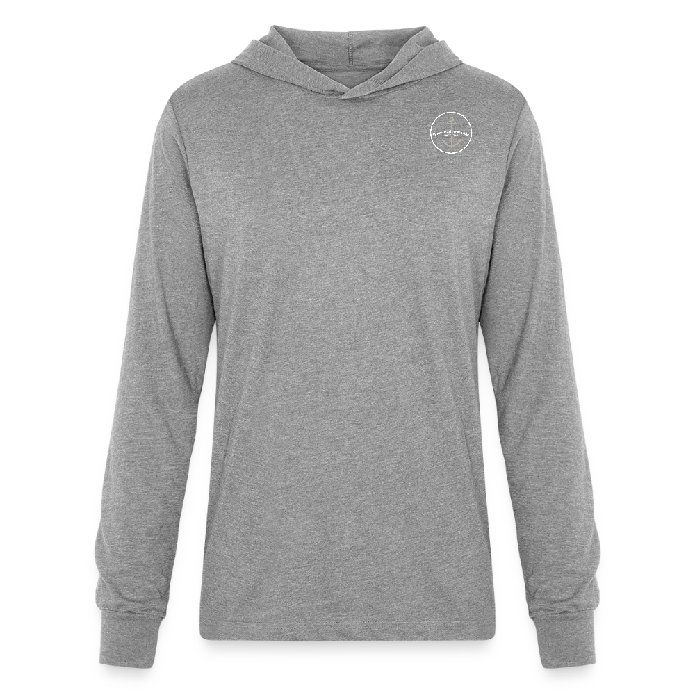 OLD MISSION MARINA LONG SLEEVE HOODED TEE - heather grey