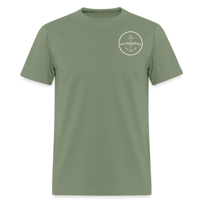 Cheboygan Marina T-Shirt | Michigan Marina Series - military green