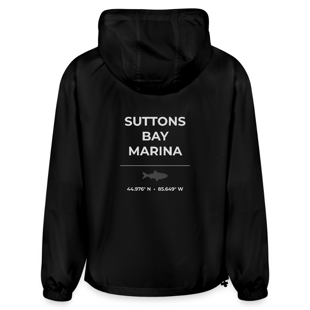 SUTTONS BAY MARINA PACKABLE HALF-ZIP JACKET - black