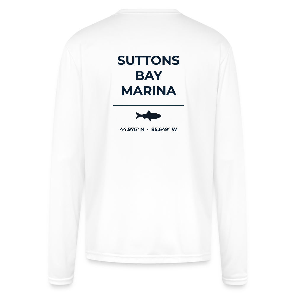 SUTTONS BAY MARINA PERFORMANCE LONG SLEEVE - white