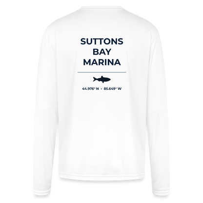 SUTTONS BAY MARINA PERFORMANCE LONG SLEEVE - white