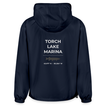 TORCH LAKE MARINA PACKABLE HALF-ZIP JACKET - french navy