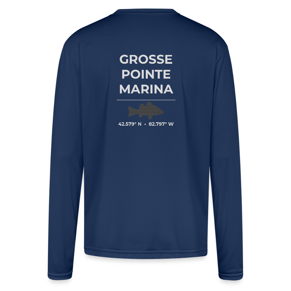 GROSSE POINTE MARINA PERFORMANCE LONG SLEEVE - navy