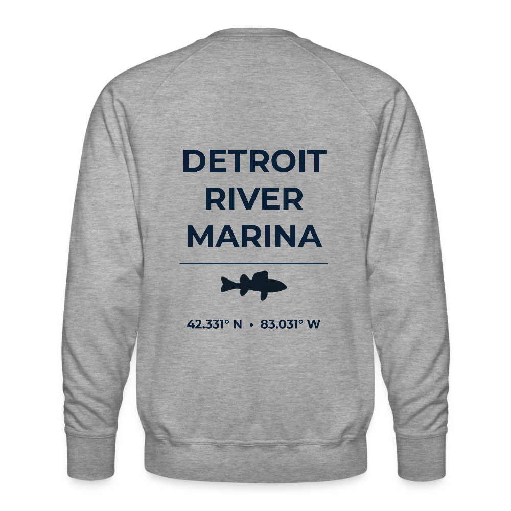 DETROIT RIVER MARINA PREMIUM CREW SWEATSHIRT - heather grey