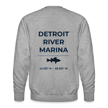 DETROIT RIVER MARINA PREMIUM CREW SWEATSHIRT - heather grey