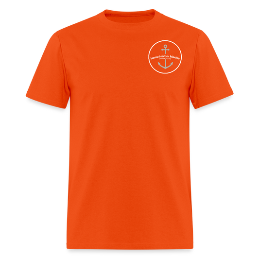 Torch Lake Marina T-Shirt | Michigan Inland Water Heritage - orange