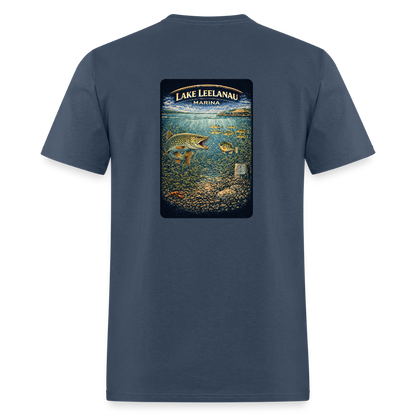 Lake Leelanau Marina T-Shirt | Michigan Marina Series -  blue dusk