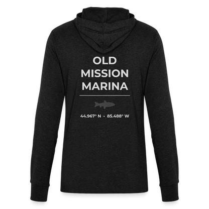 OLD MISSION MARINA LONG SLEEVE HOODED TEE - heather black