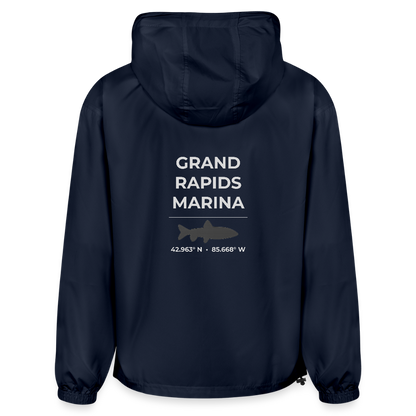 GRAND RAPIDS MARINA PACKABLE HALF-ZIP JACKET - french navy
