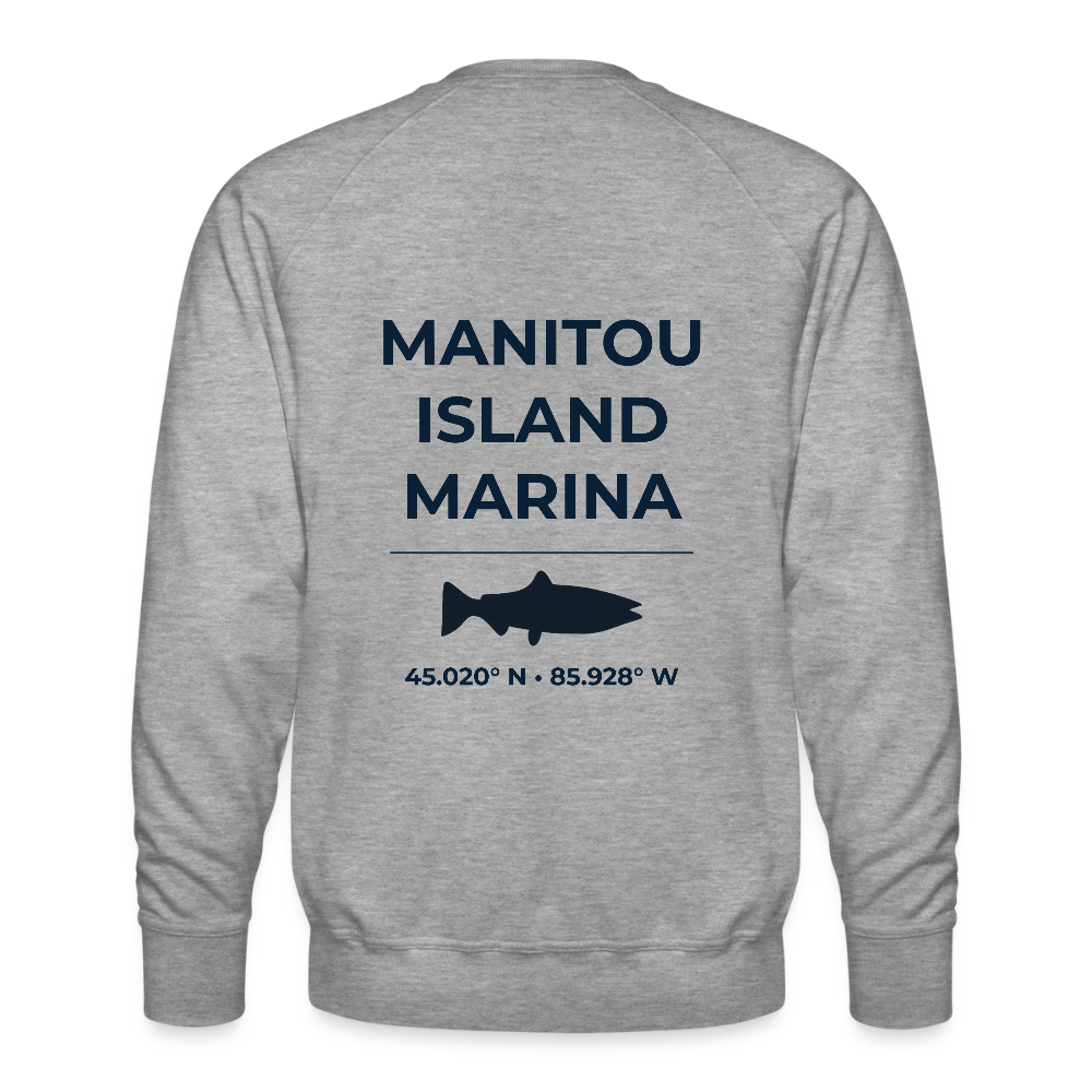 MANITOU ISLAND MARINA PREMIUM CREW SWEATSHIRT - heather grey