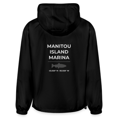 MANITOU ISLAND MARINA PACKABLE HALF-ZIP JACKET - black