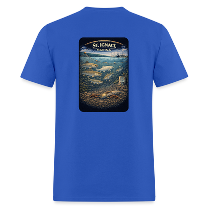 St. Ignace Marina T-Shirt | Michigan Marina Series - royal blue