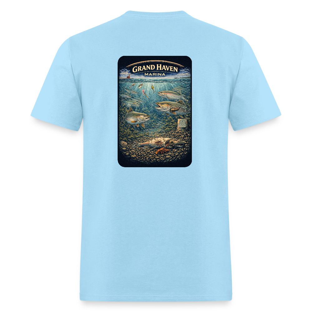 Grand Haven Marina T-Shirt | Michigan Marina Series - powder blue
