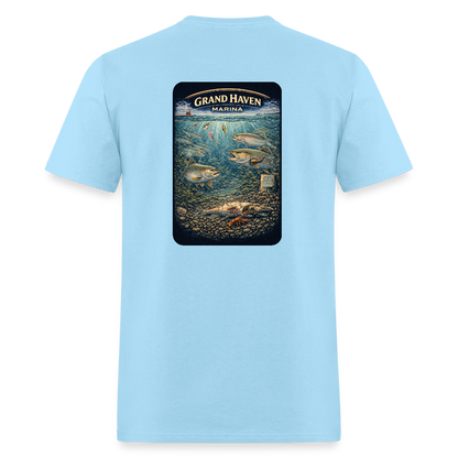 Grand Haven Marina T-Shirt | Michigan Marina Series - powder blue