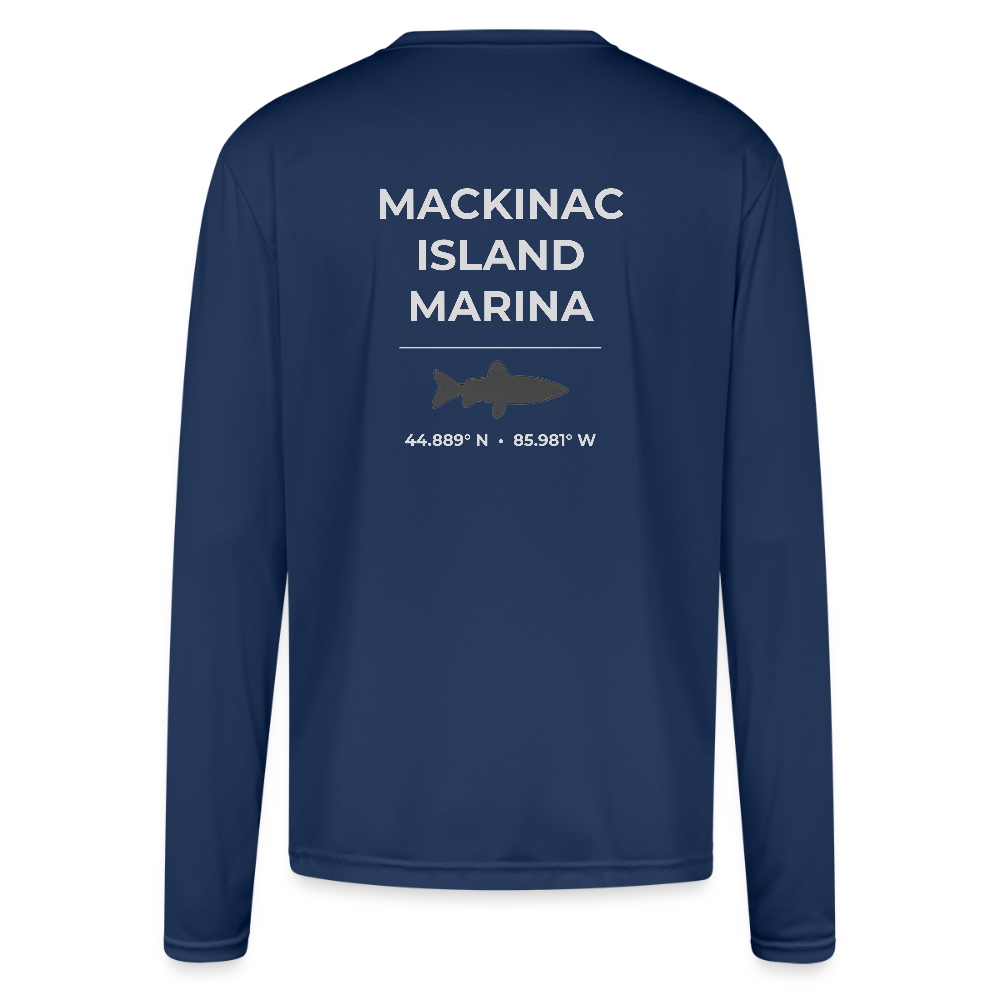 MACKINAC ISLAND MARINA PERFORMANCE LONG SLEEVE - navy