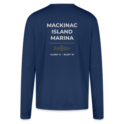 MACKINAC ISLAND MARINA PERFORMANCE LONG SLEEVE - navy