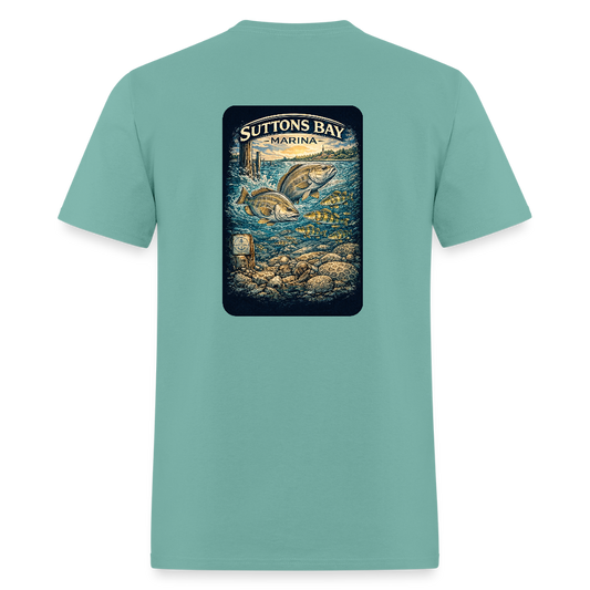 Suttons Bay Marina T-Shirt | Lake Michigan Coastal Heritage - aquatic