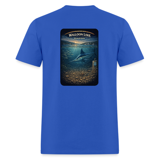 Walloon Lake Marina T-Shirt | Michigan Marina Series - royal blue