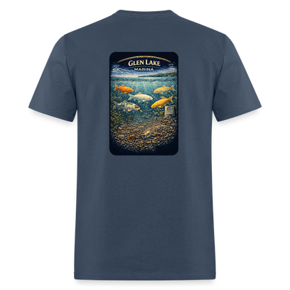Glen Lake Marina T-Shirt | Michigan Marina Series -  blue dusk