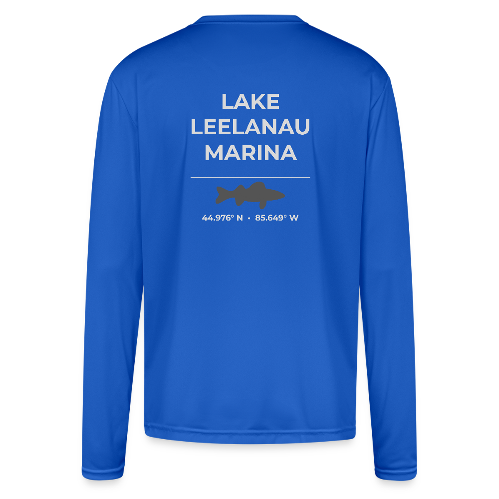 LAKE LEELANAU MARINA PERFORMANCE LONG SLEEVE - royal blue