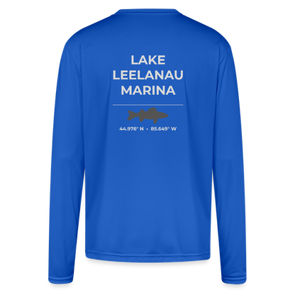 LAKE LEELANAU MARINA PERFORMANCE LONG SLEEVE - royal blue